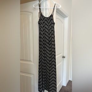 Striped Spaghetti Strap Maxi Dress